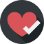 Heart with a checkmark
